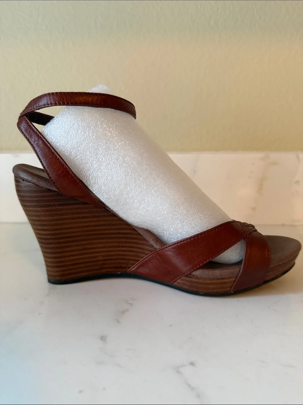 UGG Leather Wedge Sandals